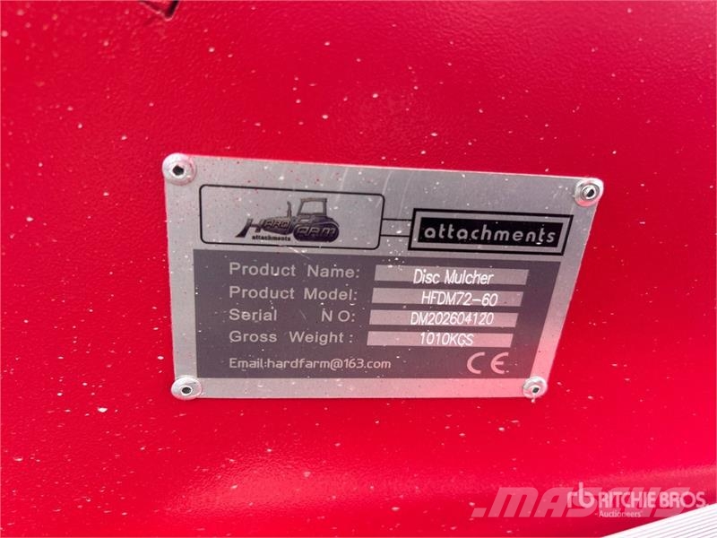  Hard Farm HFDM72-60 60 in Disc Skid Steer Mulcher  ماكينات تقطيع أخشاب الحراجة