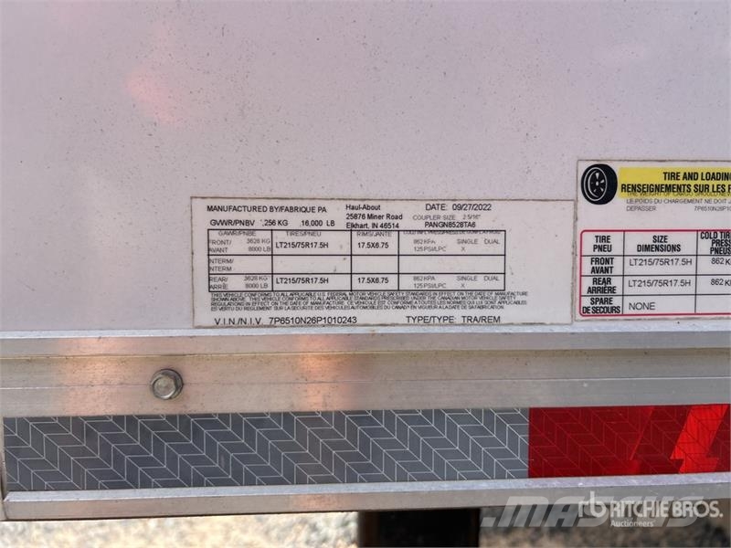 Haul-About 20 ft T/A Enclosed Trailer Box Trailers