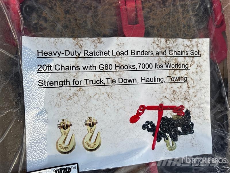  Heavy-Duty Ratchet Load Binders and Chains Set (Un Andre komponenter