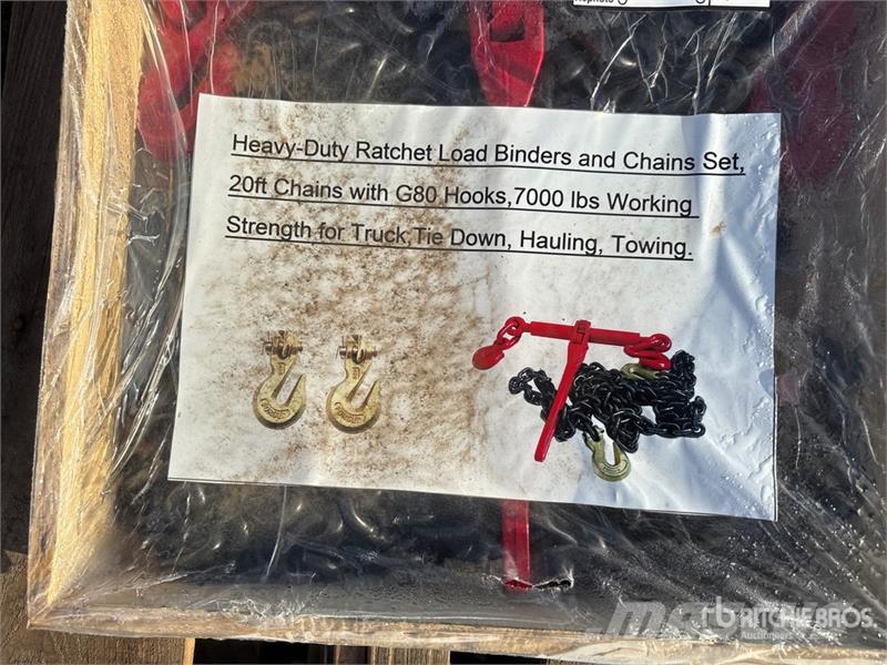 Heavy-Duty Ratchet Load Binders and Chains Set (Un Outros componentes