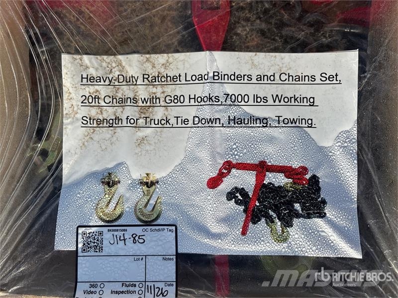 Heavy-Duty Ratchet Load Binders and Chains Set (Un Andre komponenter