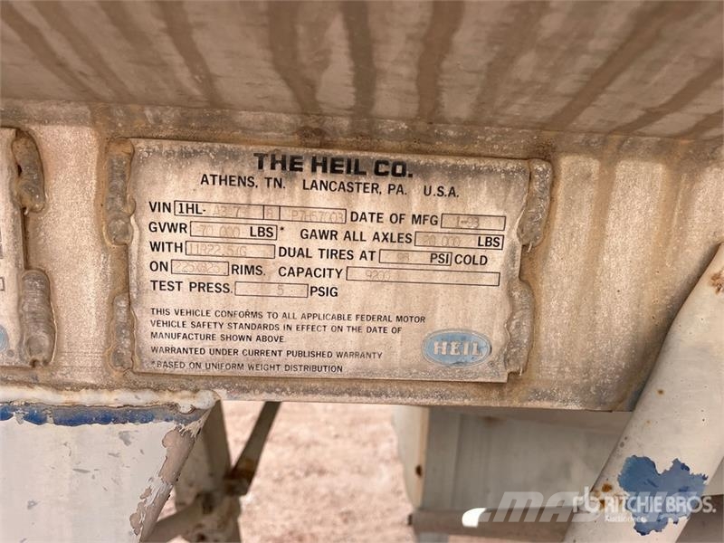Heil 9200 gal T/A Tanker Trailer Przyczepy cysterny