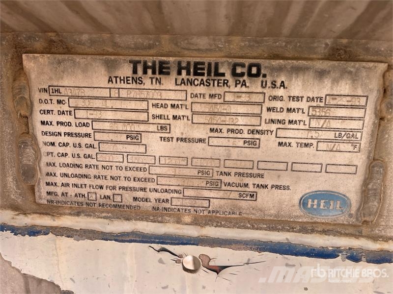 Heil 9200 gal T/A Tanker Trailer Przyczepy cysterny