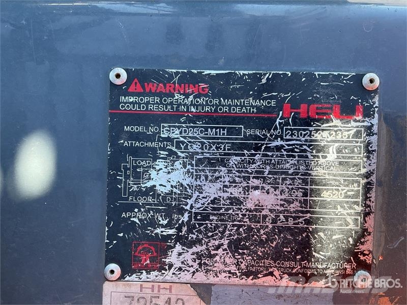 Heli 4520 lb Cushion Tire Forklift Šakiniai krautuvai - Kita