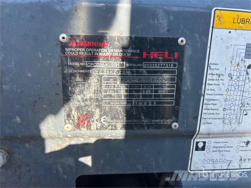 Heli CPCD35-KU20H 6085 lb Pneumatic Tire Forklift 堆高機(叉車)-其他