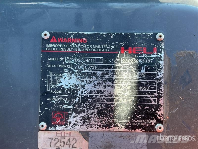Heli CPYD25C-M1H 4520 lb Cushion Tire Forklift شاحنات ذات رافعات شوكية - أخرى