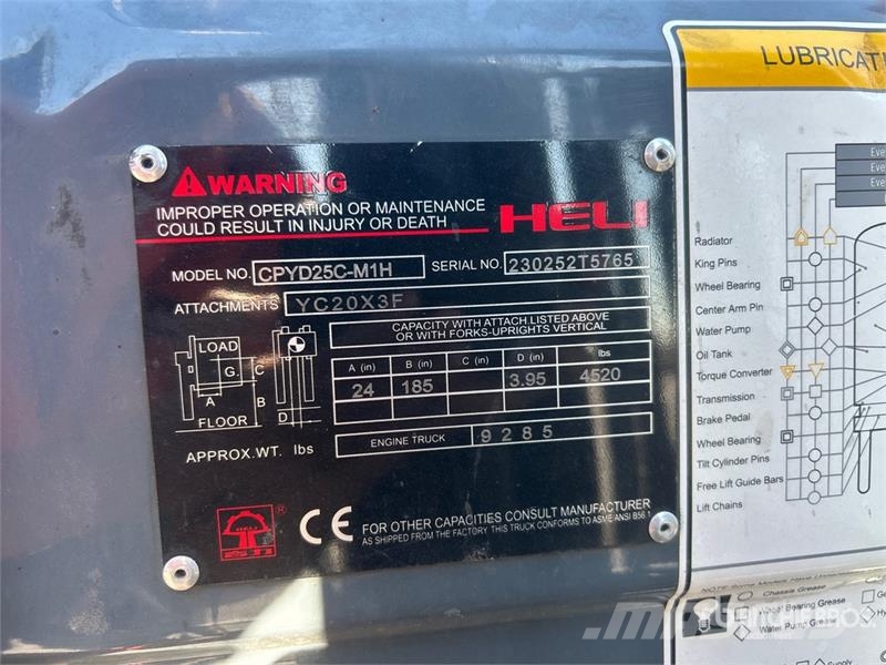 Heli CPYD25C-M1H 4520 lb Cushion Tire Forklift 堆高機(叉車)-其他