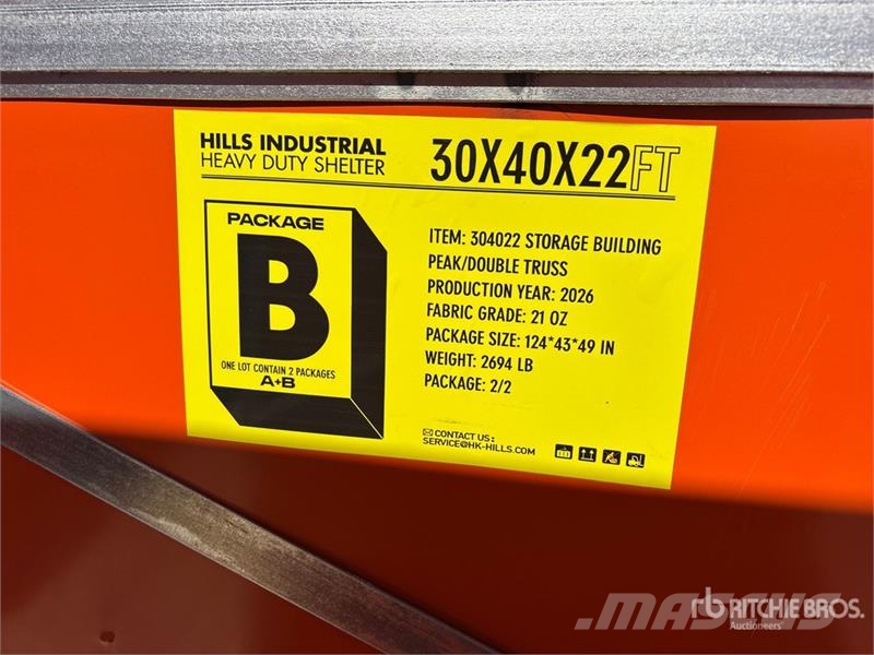  HIlls Industrial 403022 30 ft x 40 ft x 22 ft Stor Telai in acciaio