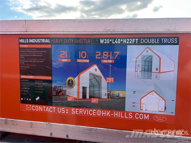 HIlls Industrial 403022 30 ft x 40 ft Storage Buil Stålrammer