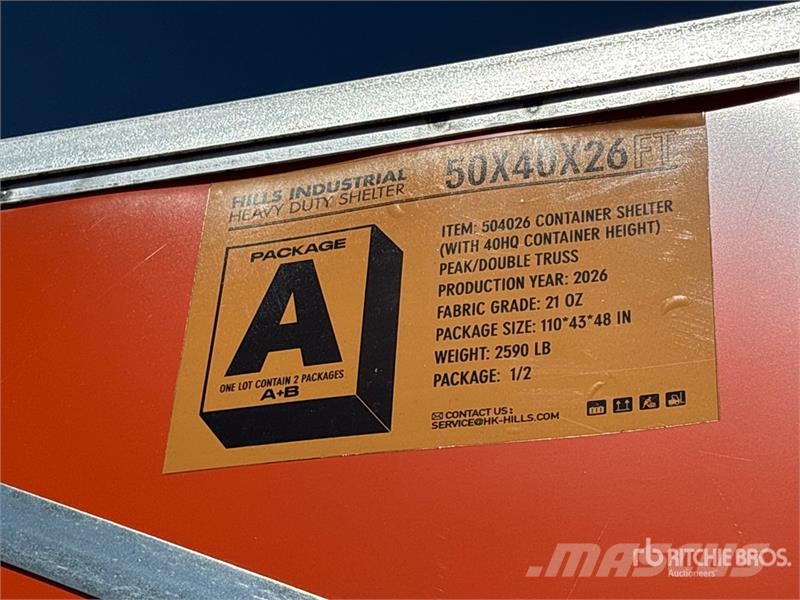  HIlls Industrial 504026 x 26 ft Container Shelter  Construction - Autres