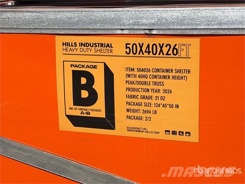  HIlls Industrial 504026 x 26 ft Container Shelter  Construction - Autres