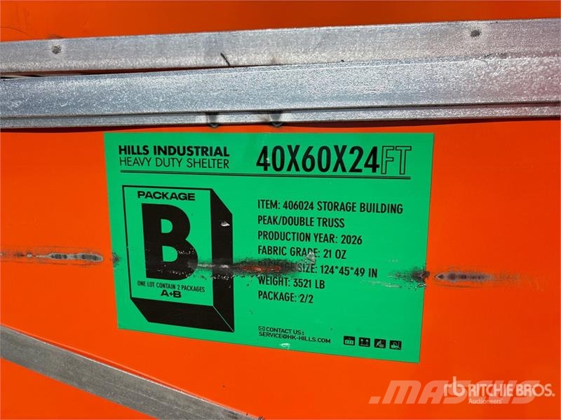 HIlls Industrial 604024 40 ft x 60 ft x 24 ft Stor Hangar