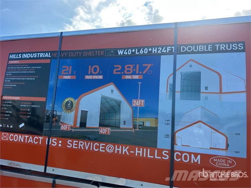  HIlls Industrial 604024 40 ft x 60 ft Storage Buil Stålrammer
