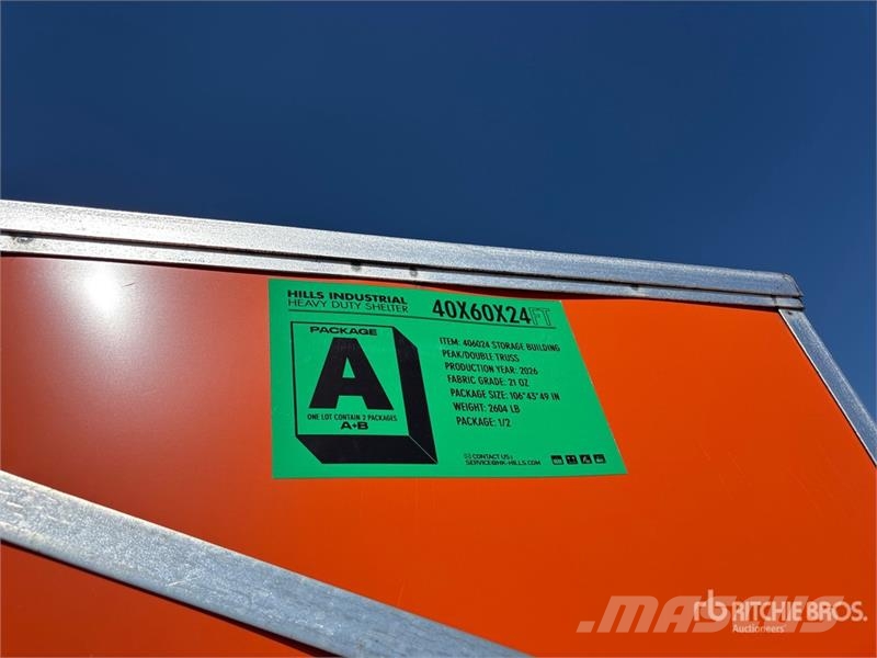HIlls Industrial 604024 40 ft x 60 ft x 24 ft Stor Hangar