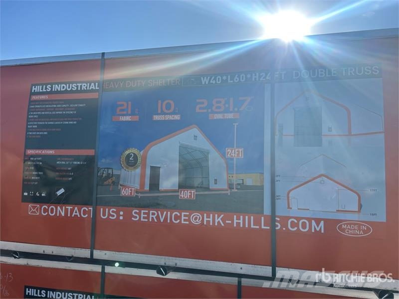 HIlls Industrial 604024 40 ft x 60 ft Storage Buil 철골 건물