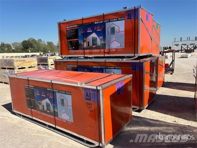 HIlls Industrial 804024 40 ft x 80 ft x 24 ft Stor Telai in acciaio