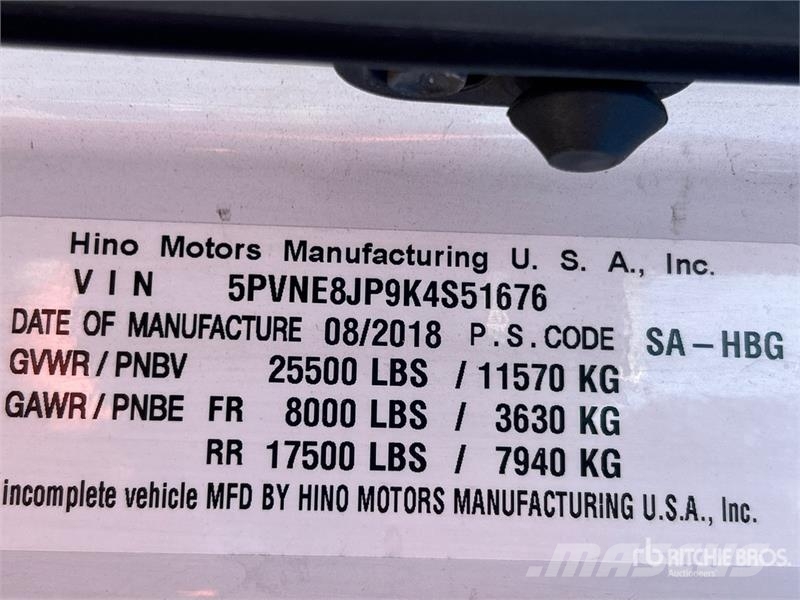 Hino 258 Vyprošťovací vozidla