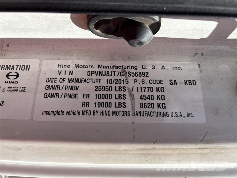 Hino 268 Camiones caja cerrada