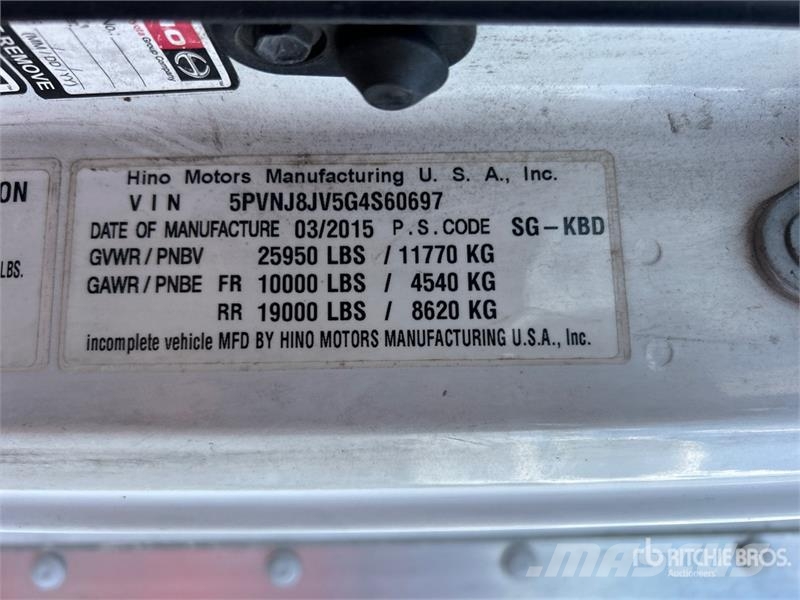 Hino 268 Camiones caja cerrada