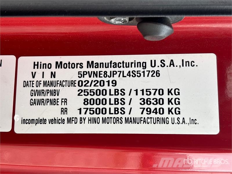 Hino 268 Vehicule de recuperare