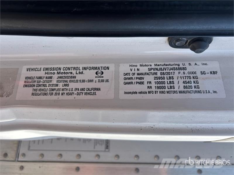Hino 268 Camiones caja cerrada
