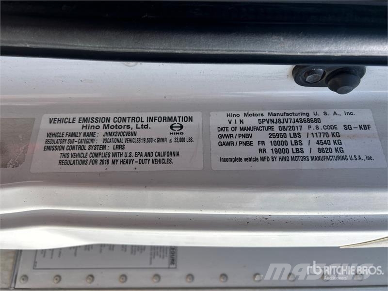 Hino 268 Camiones caja cerrada