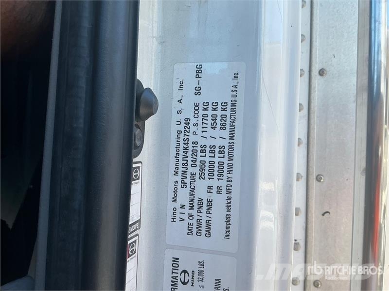 Hino 268 Bakwagens met gesloten opbouw