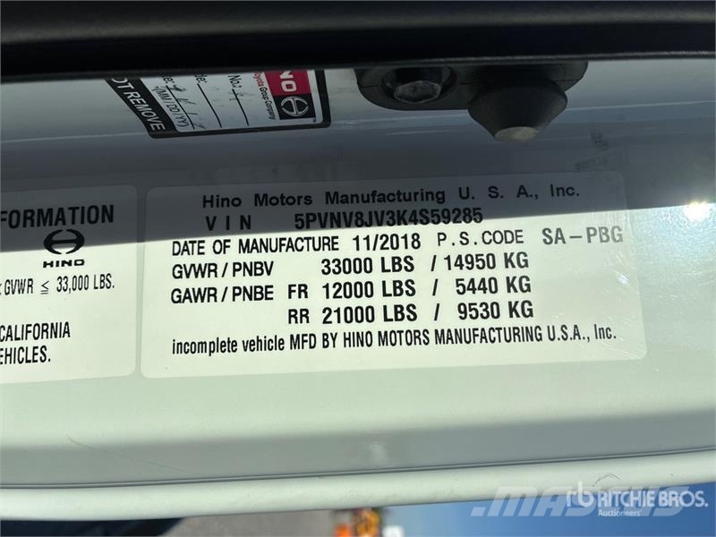 Hino 338 救援車