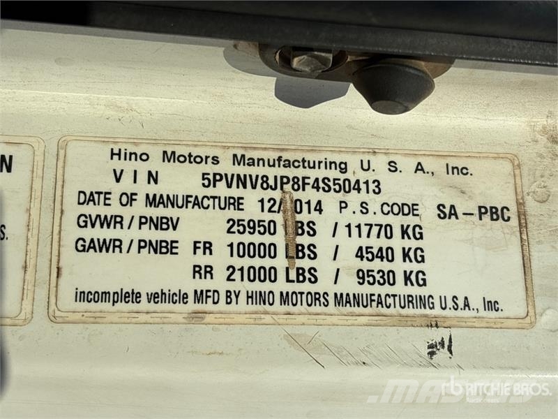 Hino 338 Cabines