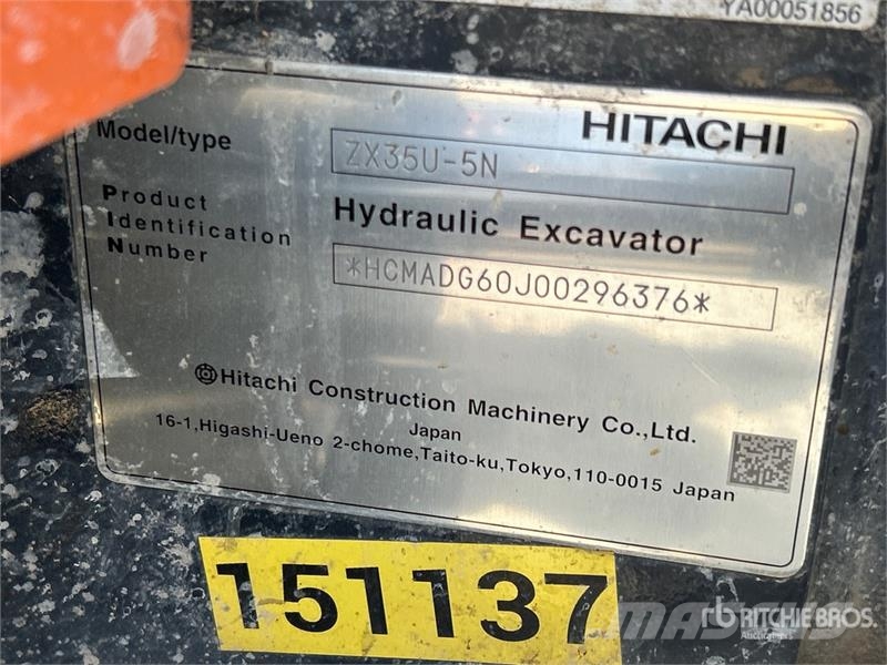 Hitachi ZX35U-5N Mini Excavator Mini excavators < 7t (Mini diggers)