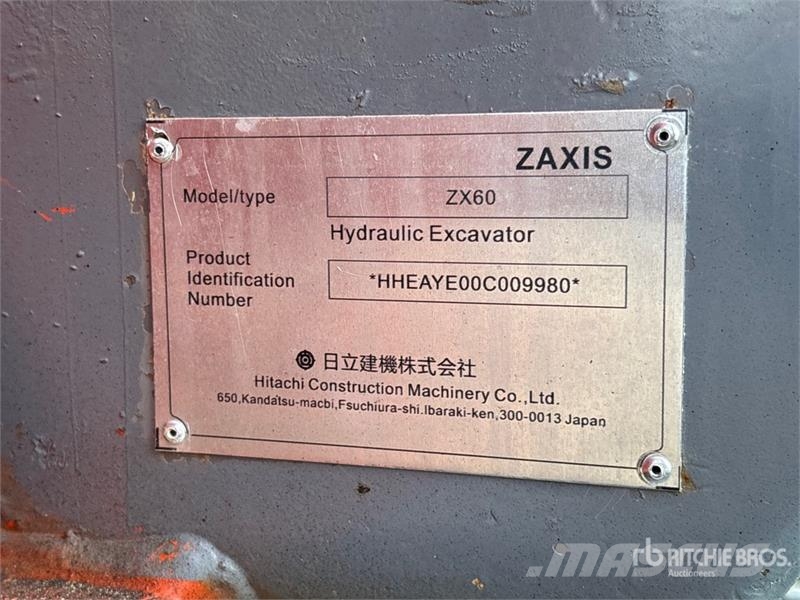 Hitachi ZX60 Mini Excavator Minigravemaskiner