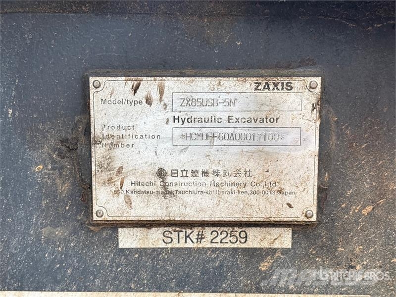 Hitachi ZX85USB-5N Tracked Excavator Bagri goseničarji
