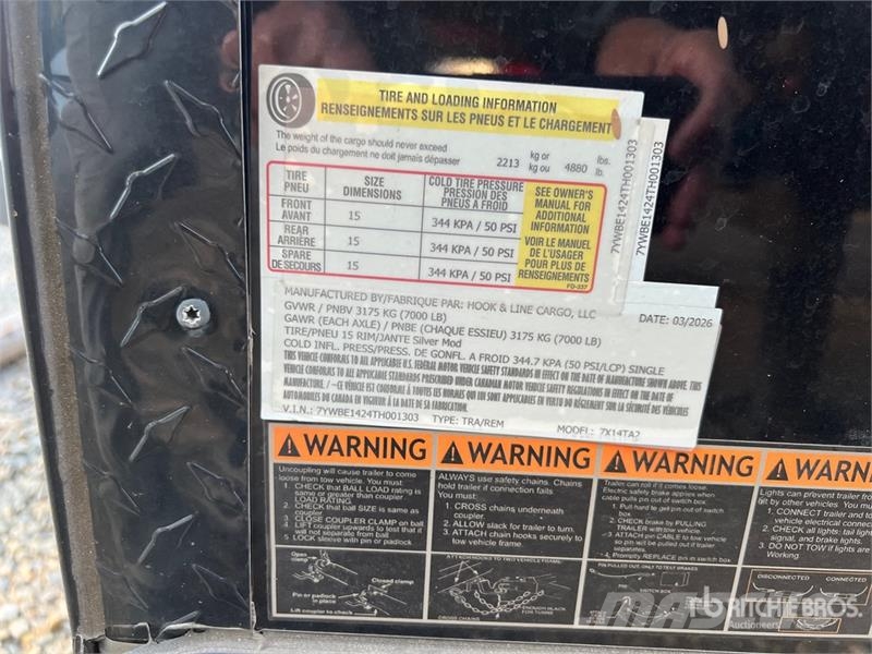Hook & Line 7X14TA2 14 ft T/A Enclosed Trailer Prikolice zabojniki