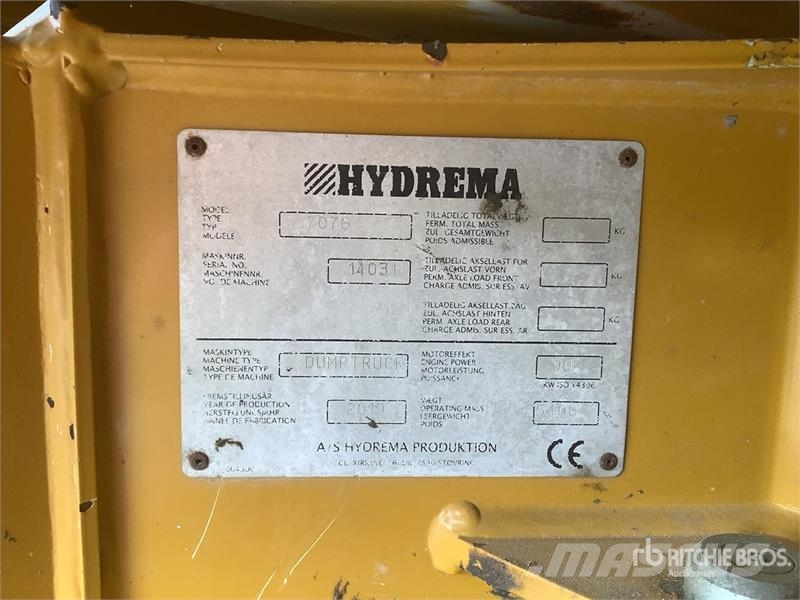 Hydrema 707G Articulated Dump Truck Belden kirma kaya kamyonu