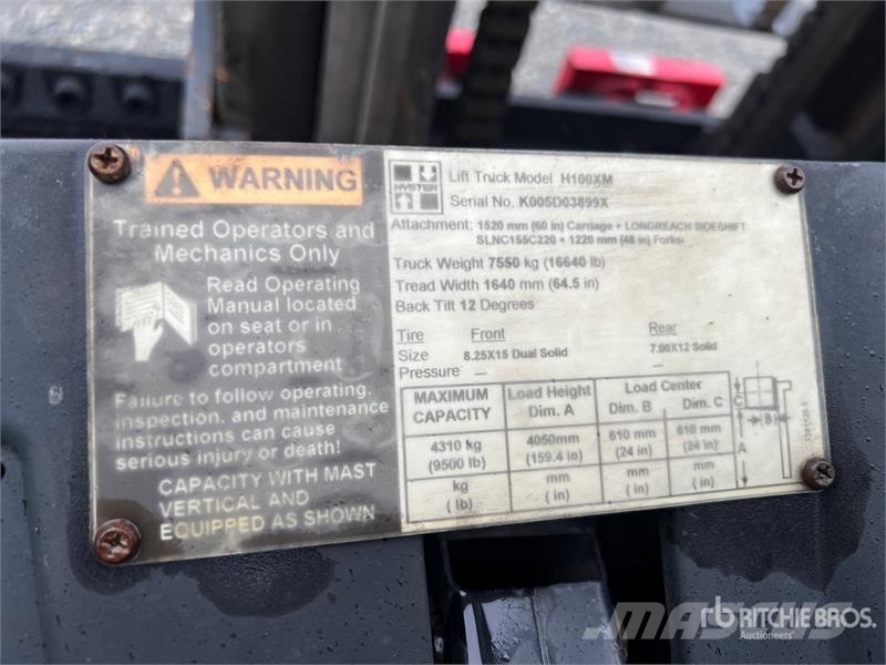 Hyster H100XM 9500 lb Cushion Tire Forklift Andere Gabelstapler