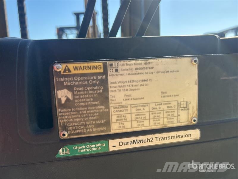Hyster H90FT 8650 lb Pneumatic Tire Forklift フォークリフト - その他