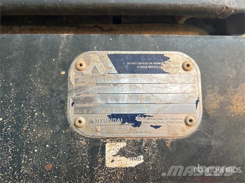 Hyundai HX160 L Tracked Excavator Escavadoras de rastos