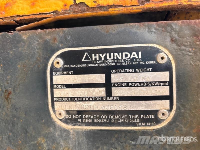 Hyundai R290LC-9 Long Reach Tracked Excavator (Inoperable) Bageri guseničari