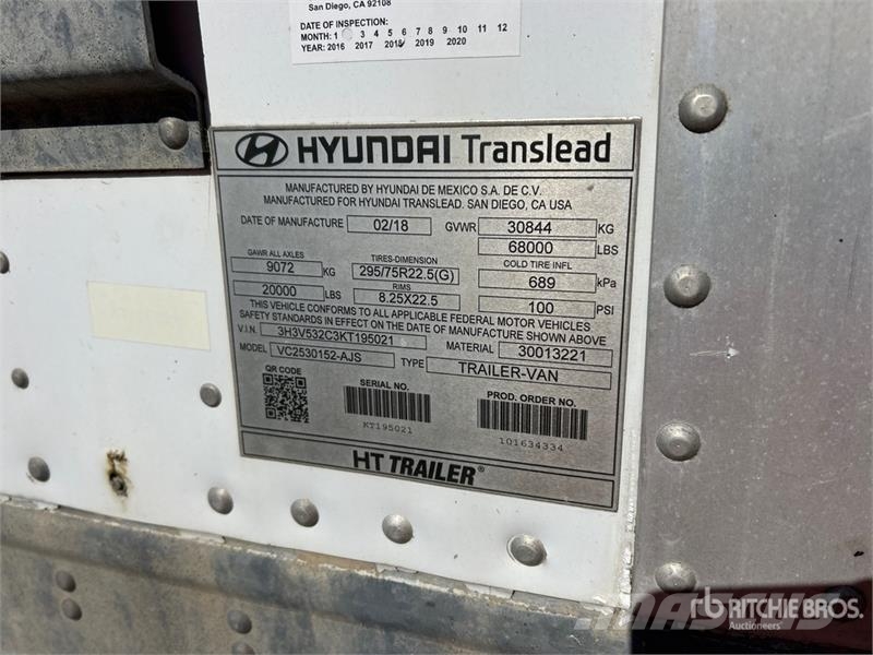 Hyundai VC2530152-AJS Прицепы-фургоны