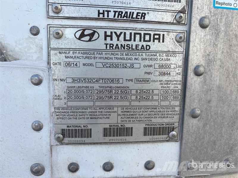 Hyundai VC2530152-JS 53 ft x 102 in T/A Van Trailer Sanduk prikolice