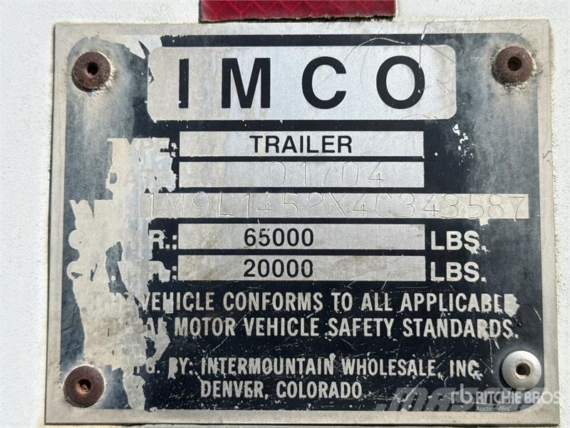 IMCO 45 ft x 96 in T/A Open-Top Chip Trailer (Inoperabl Ρυμούλκες θρυμματισμένης ξυλείας