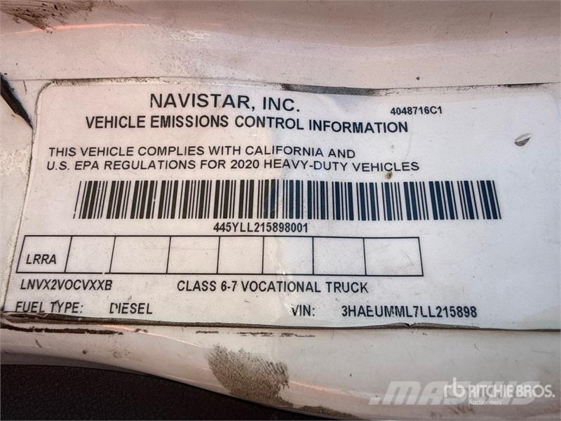 International MV607 4x2 Moving Van Truck Fast kasse