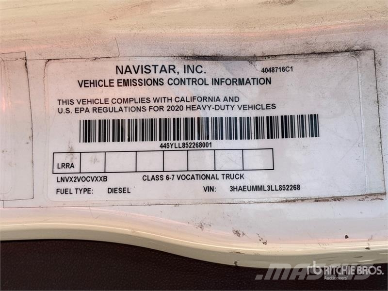 International MV607 4x2 Van Truck Caminhões baú