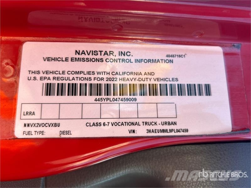 International MV607 SBA 4x2 Rollback Truck Sleepwagens