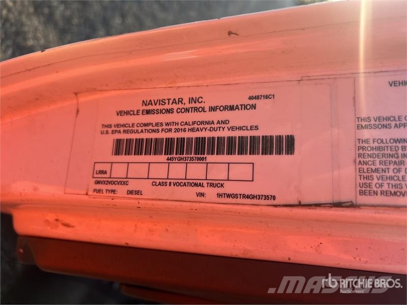 International WorkStar 7500 폐기물 수거 트럭