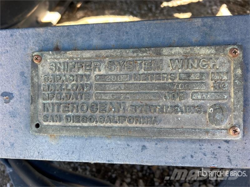 Interocean Systems Inc Skid-Mounted Sniffer Winch Vinssit, nostolaitteet ja materiaalinostimet