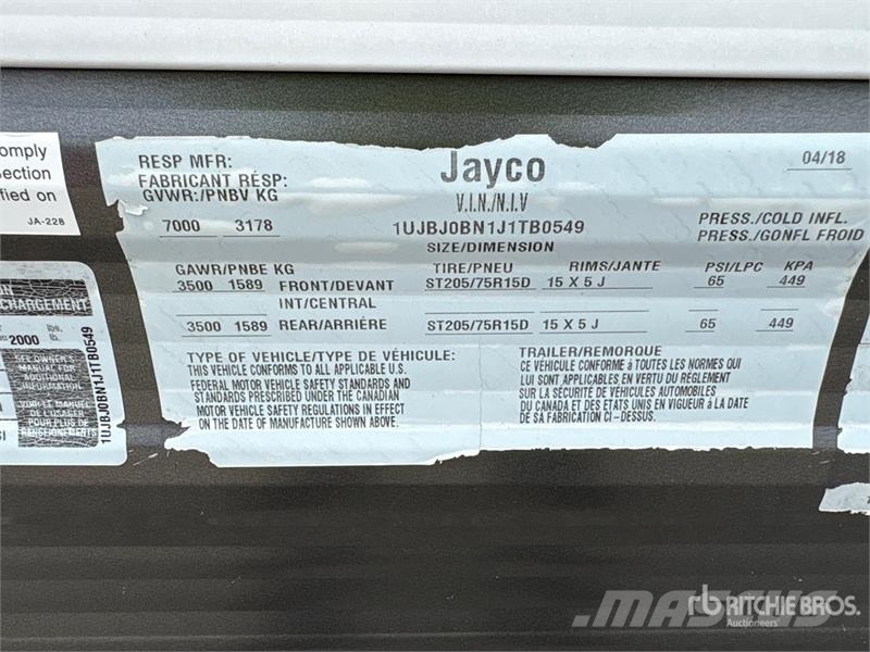 Jayco 26 ft T/A Travel Trailer Altri rimorchi