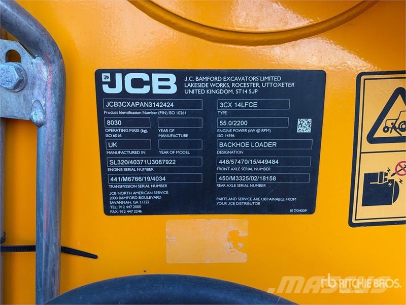JCB 3CX14 4x4 Backhoe Loader TLB's