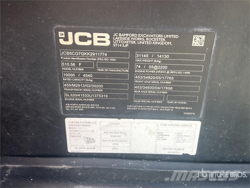 JCB 510-56 Teleskopski viličarji