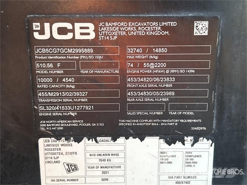 JCB 510-56 Τηλεσκοπικοί ανυψωτές